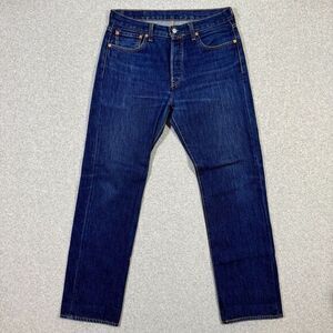 Levi's Jeans Mens 32x32 Blue 501 Original Fit Button Fly Dark Wash Casual USA‎